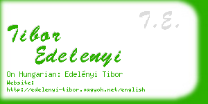 tibor edelenyi business card