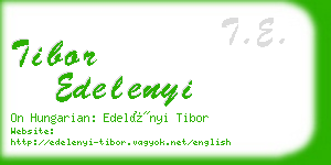 tibor edelenyi business card